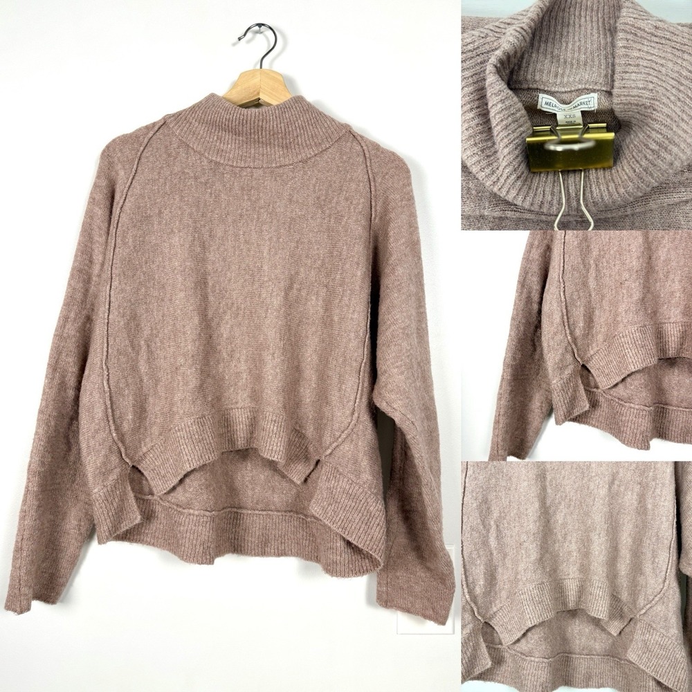 Melrose‎ and Market 163701 Women's Dolman Sleeve Pullover Sweater Sz XXS Rose